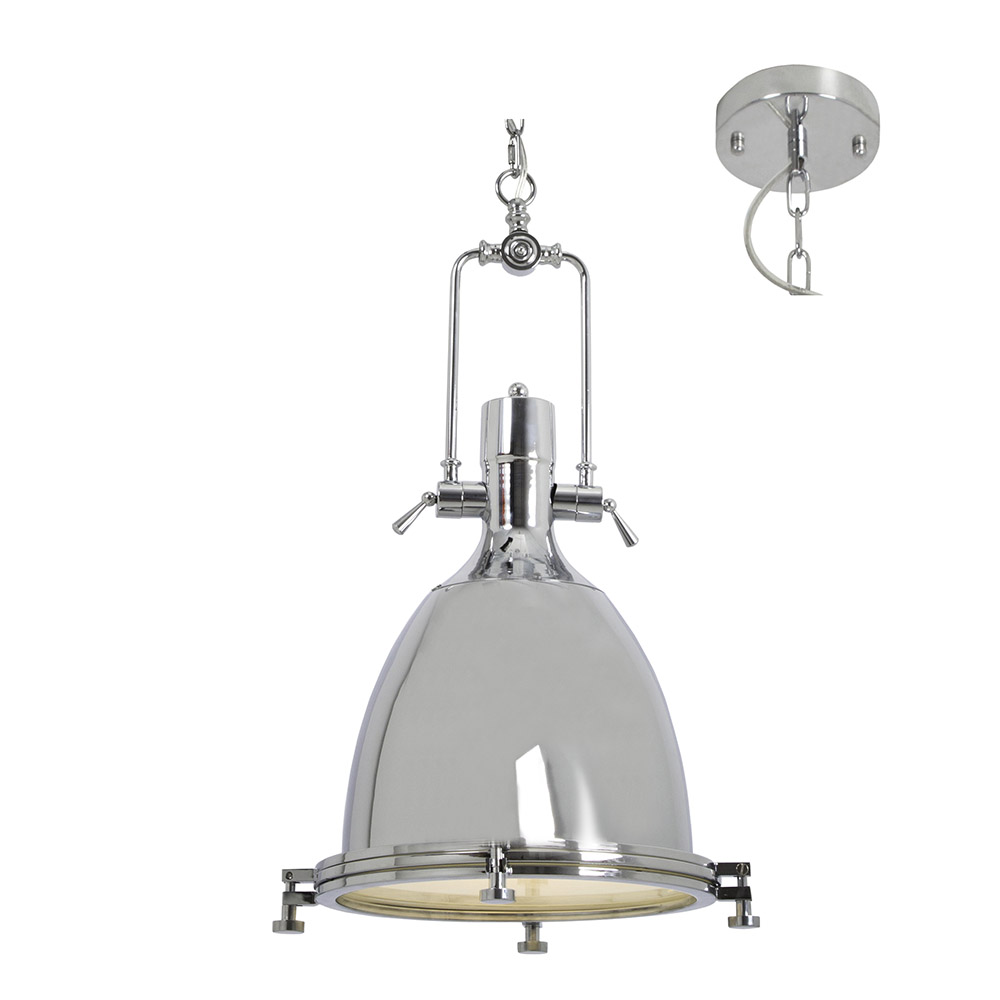 Chrome Metal Pendant - PENDANT CHROME, P612. (P612)