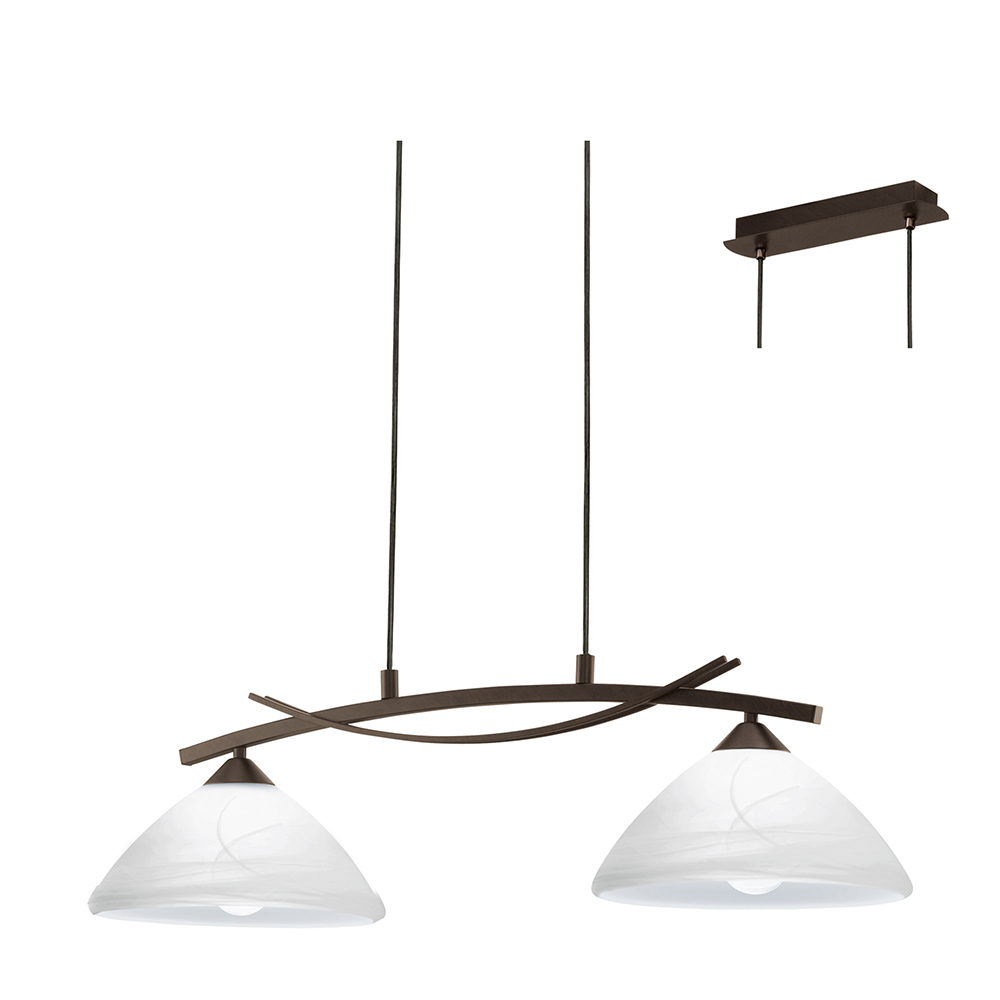 Dark Brown 2lt Vinovo Pendant - VINOVO TWO LIGHT, P655. (P655)