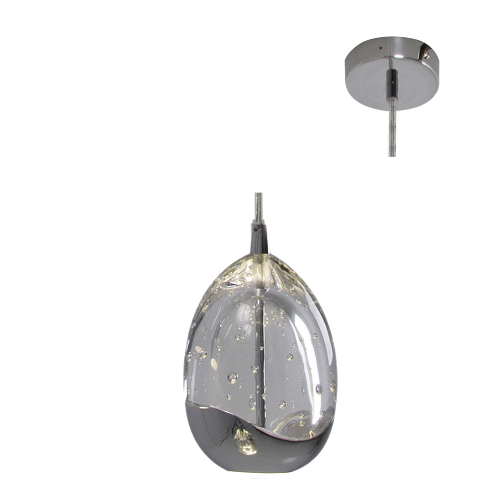 Dew drop LED pendant 1 light chrome (P743CH)