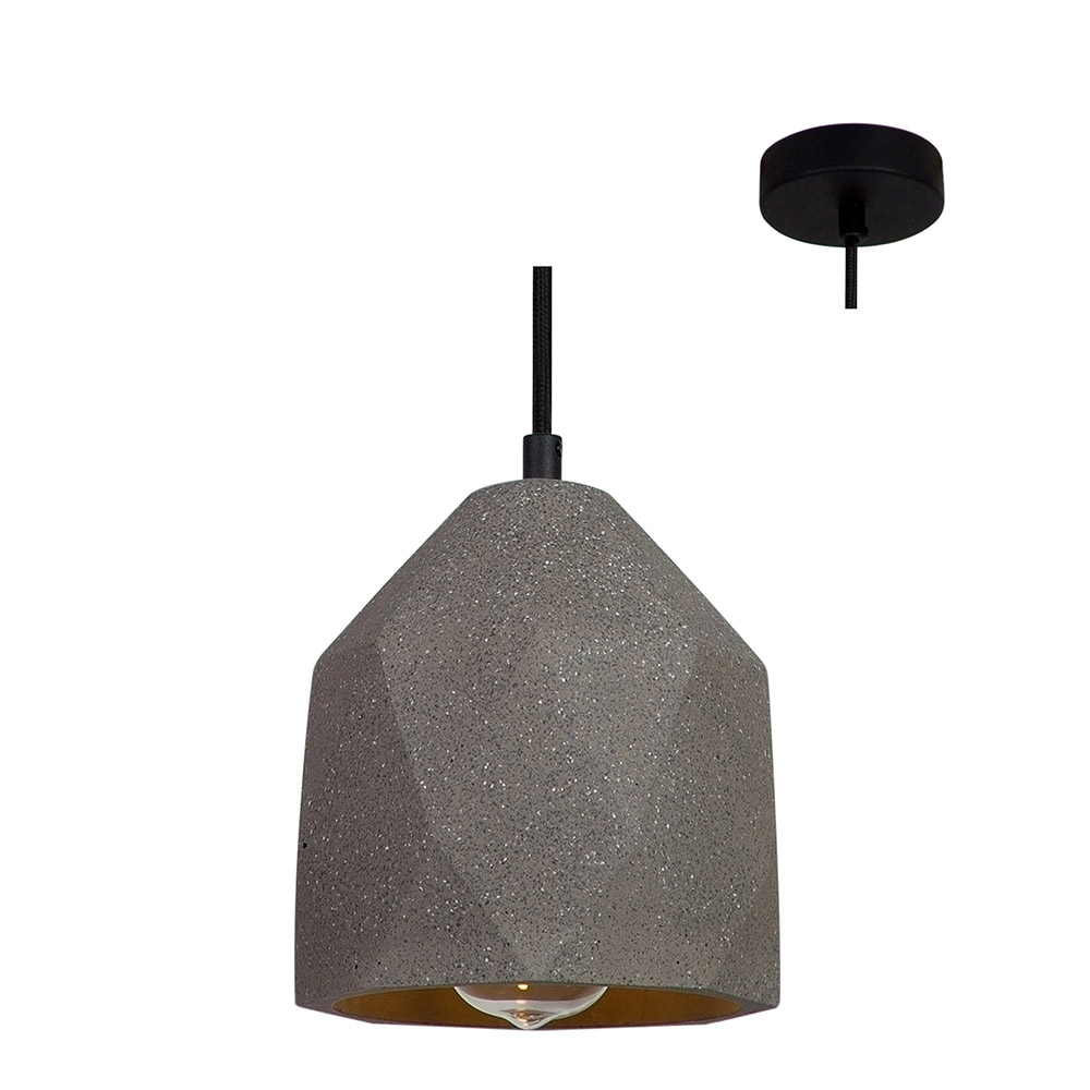Dark Concrete Pendant - Pendant 180 x 200 x 1500 E27 dark concrete , P751. (P751)