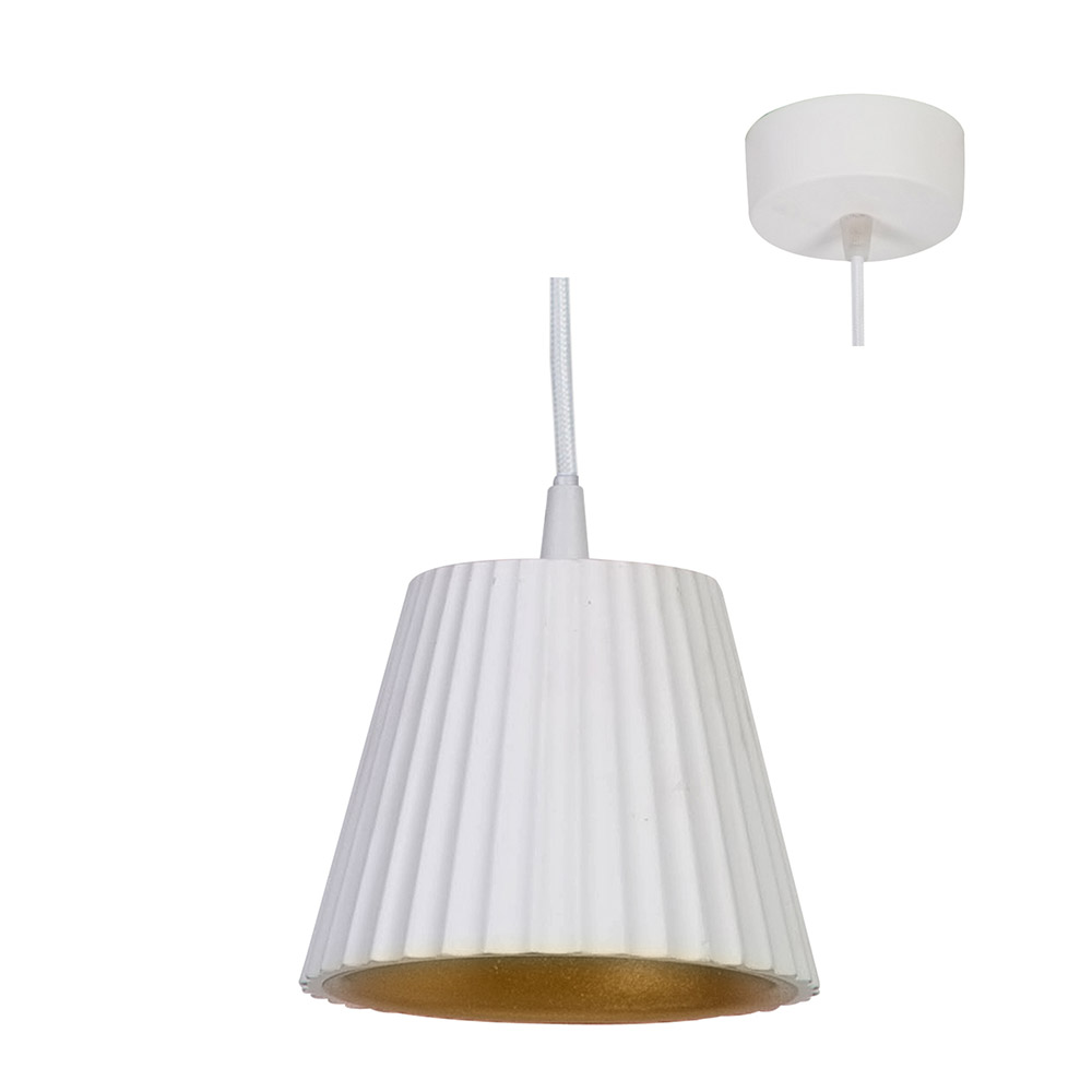 Gypsum Pendant - Pendant 126 X 100MM gypsum, P753. (P753)
