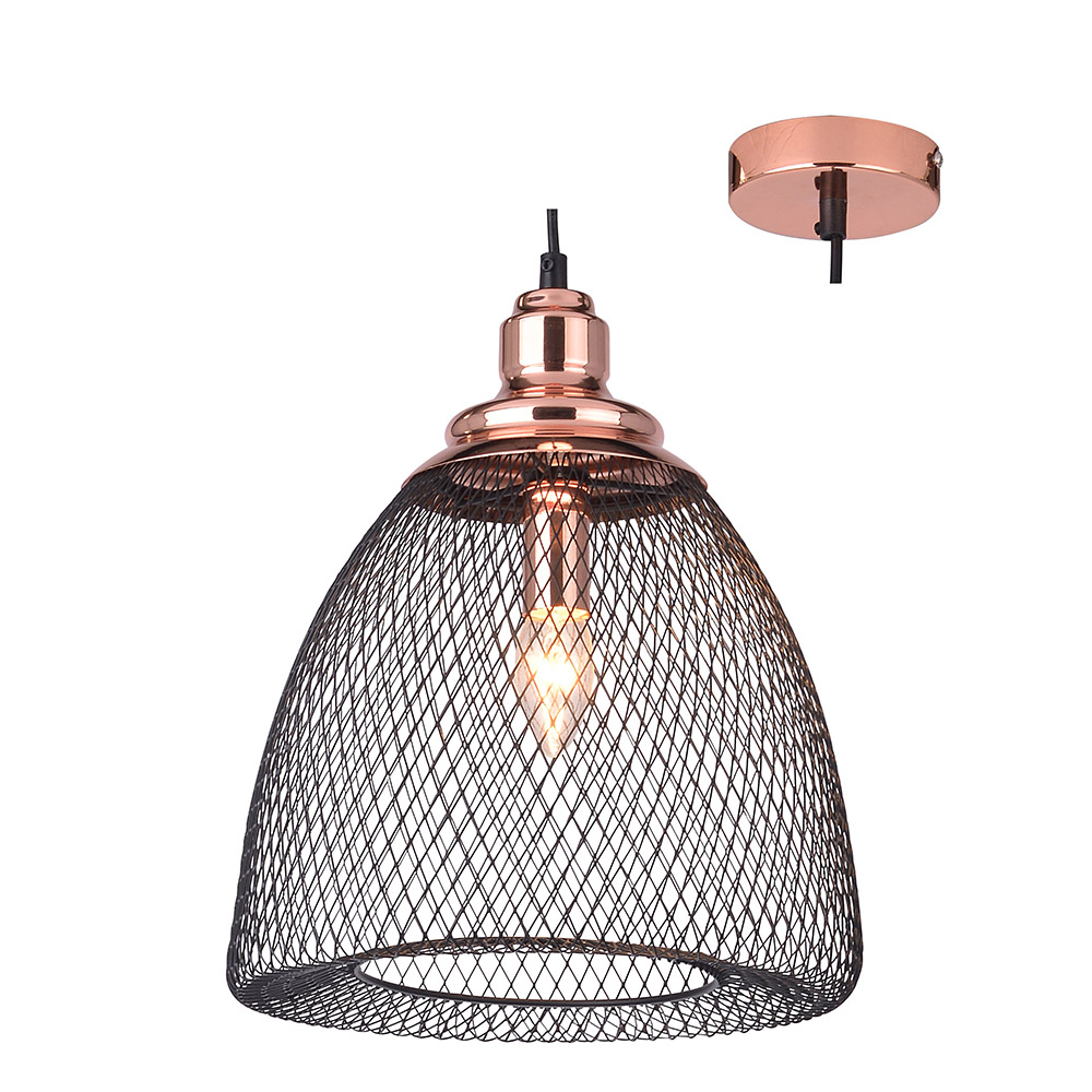 285mm Copper/Black Pendant - Pendant Copper/Black 285mm, P768. (P768)