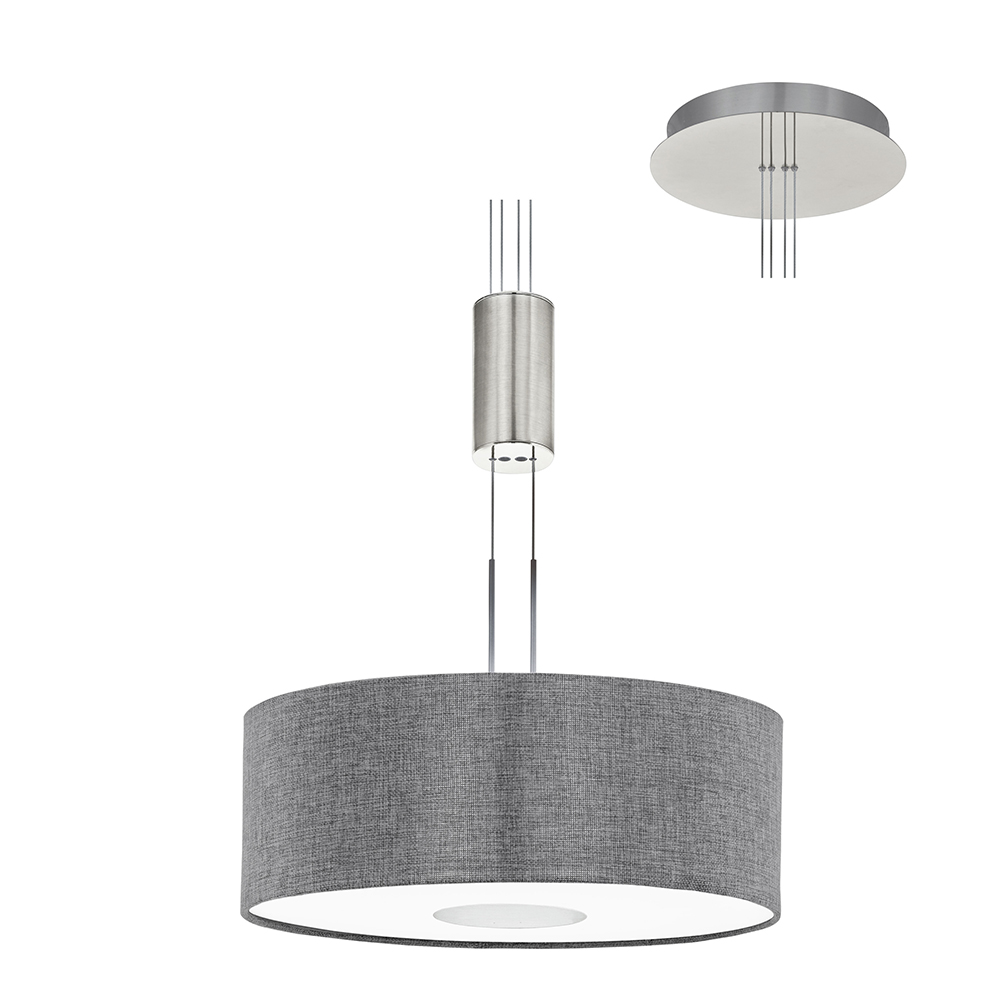 ROMAO 1100 x 380 GREY FABRIC ROUND (P790)