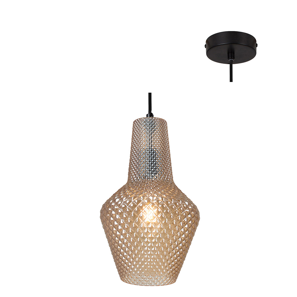Milano Pendant Small Amber Glass (P796AM)