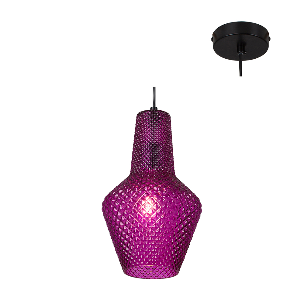 Milano Pendant Small Pink Glass (P796PI)