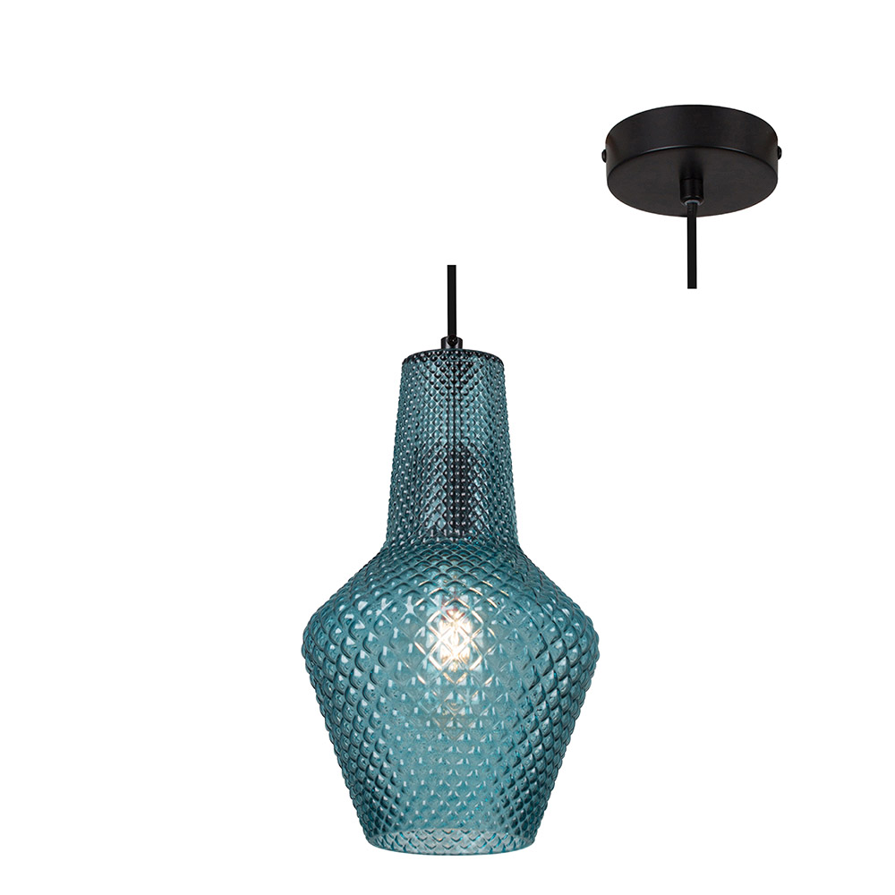 Milano Pendant Large Blue Glass (P797BL)