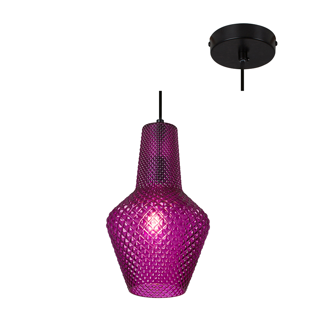 Pendant Large Pink Glass (P797PI)
