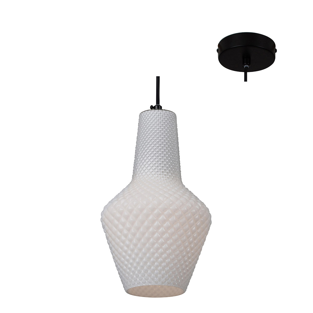 Milano Pendant Large Milk White Glass (P797W)