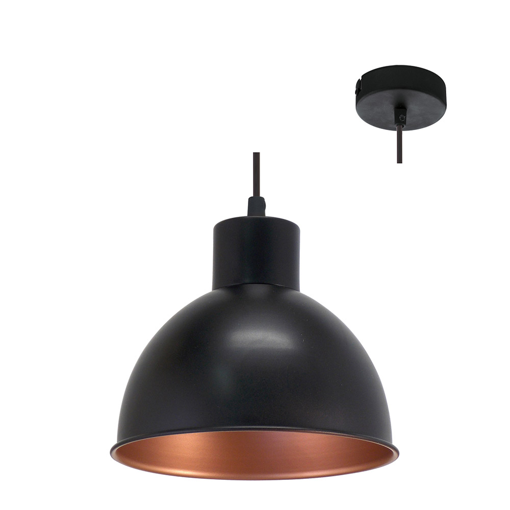 Black/Copper Truro 1 Pendant - Truro 1 , P827. (P827)