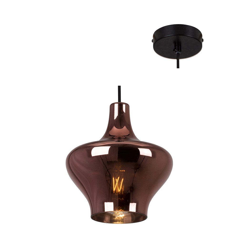 Larissa Pendant Transparent Copper 200mm (P855C)