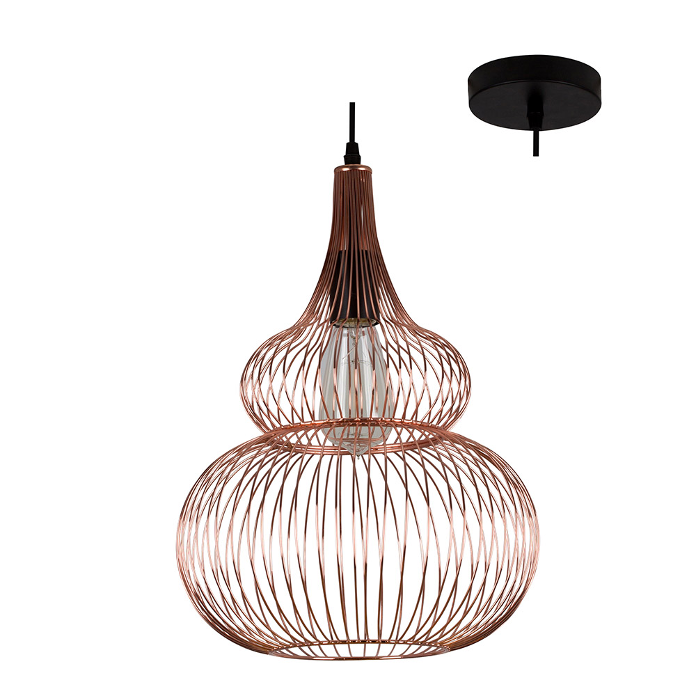 Anthea Pendant Metal with Copper Grid Shade (P892CP)