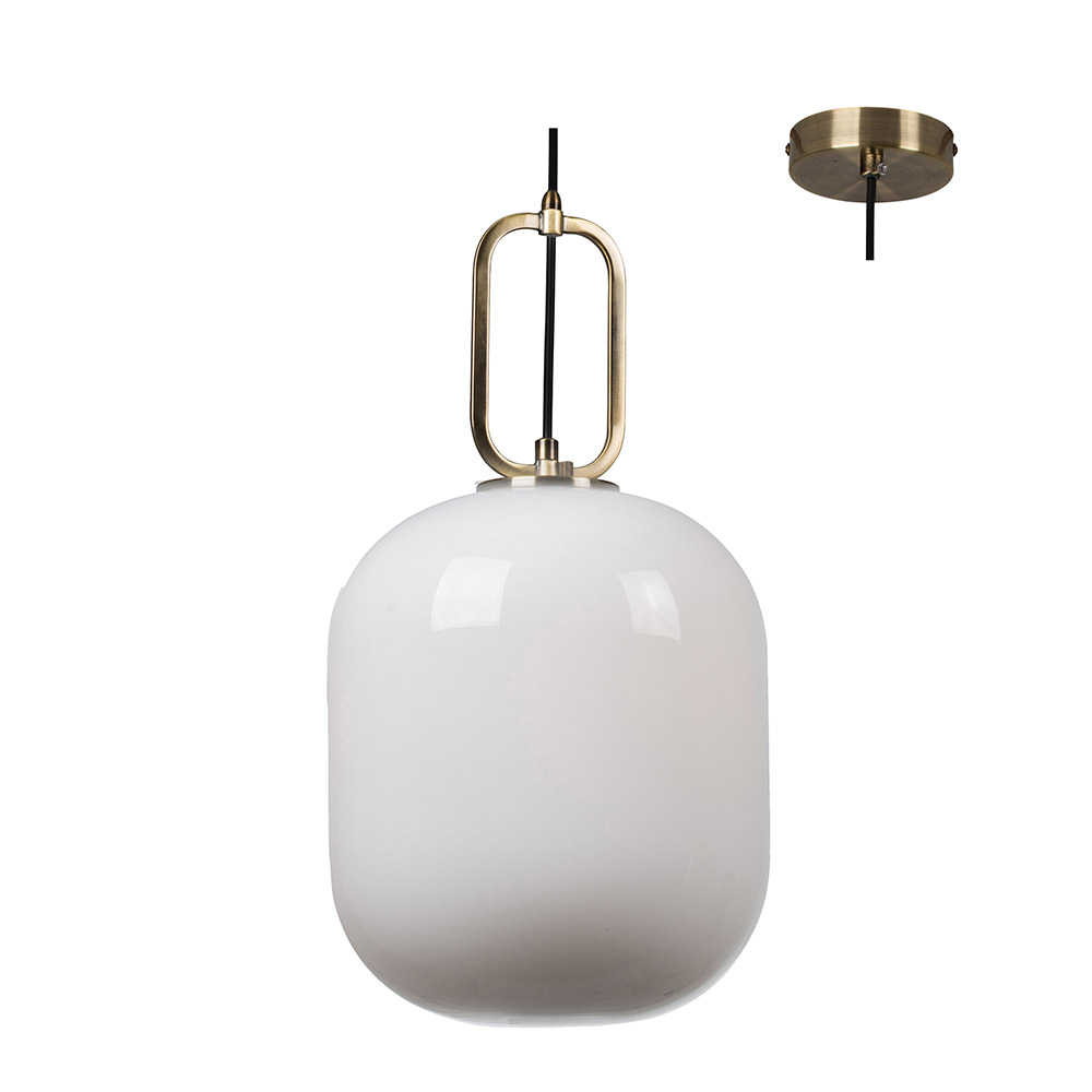 Hallstat Pendant Bronze with Opal Glass 440mm (P901OP)