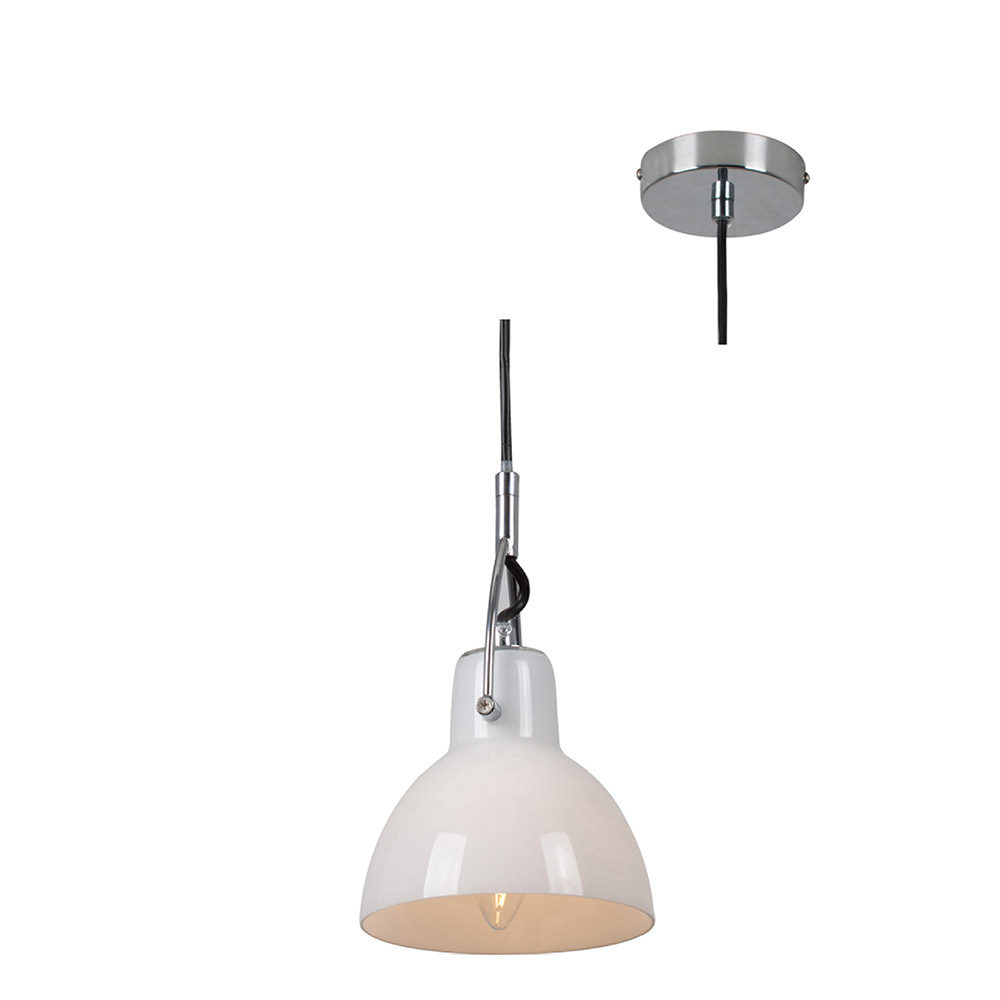 Siena Pendant Chrome with Opal Glass (P904CH)