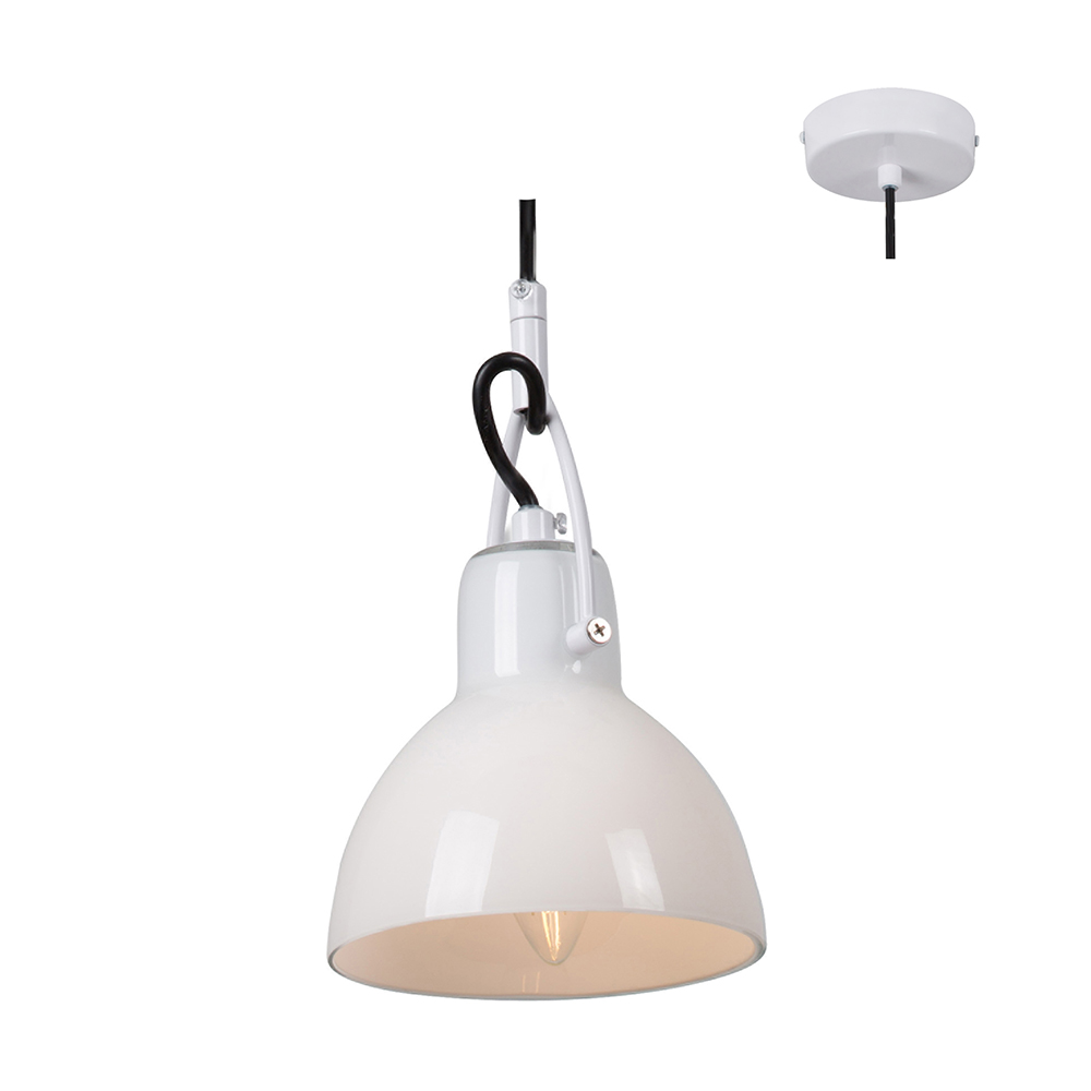 Siena Pendant White with Opal Glass (P904W)