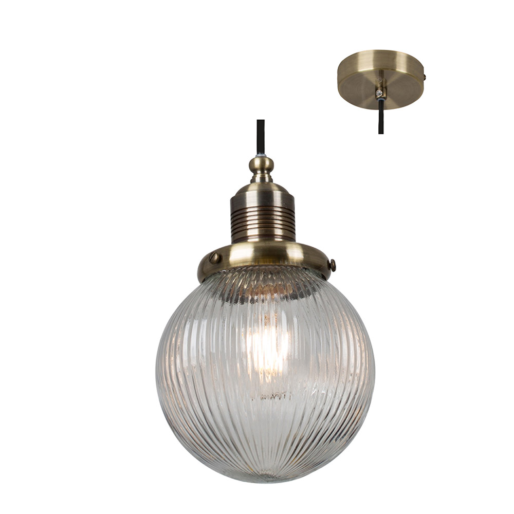 Barcelona Pendant Bronze with Clear Glass (P909)