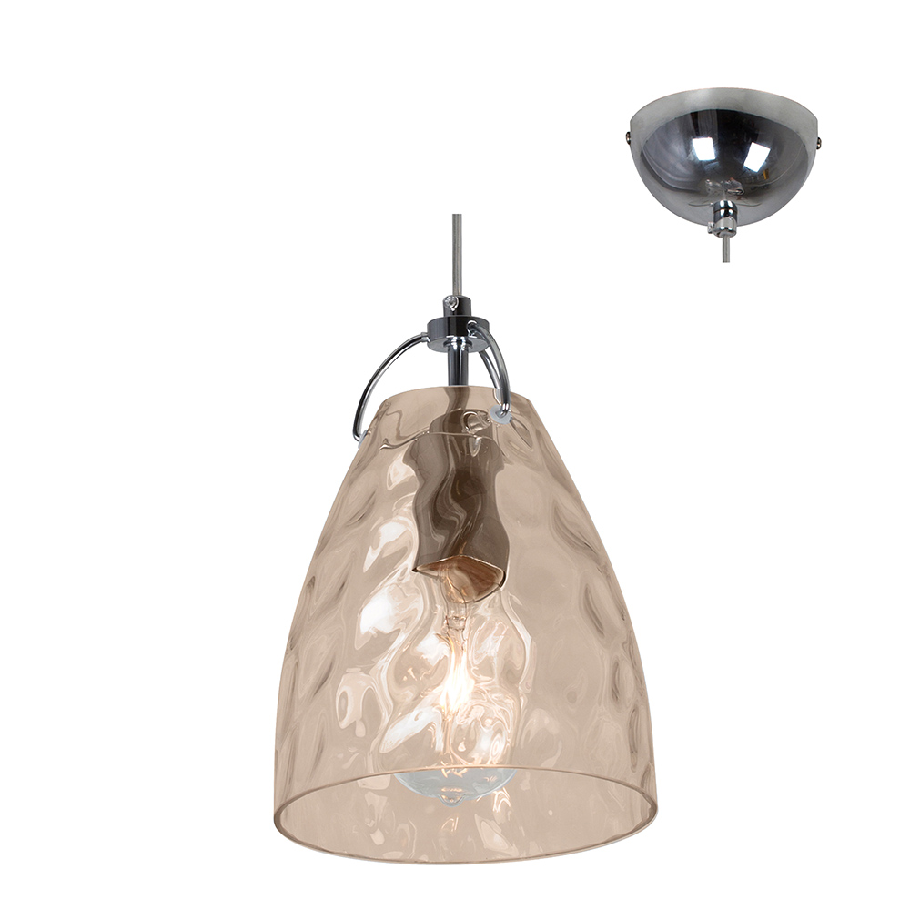 Budapest Pendant Chrome with Champagne Glass (P931CHA)