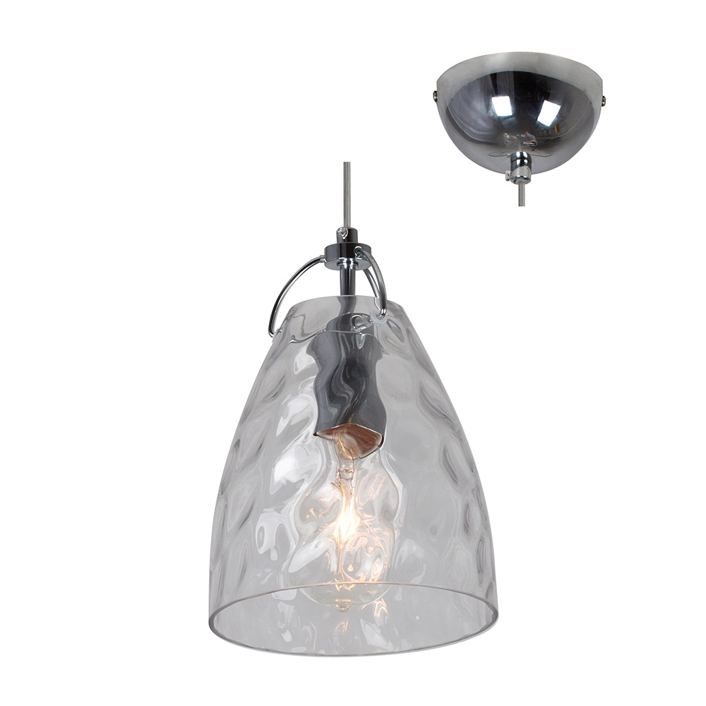 Budapest Pendant Chrome with Clear Glass (P931CL)