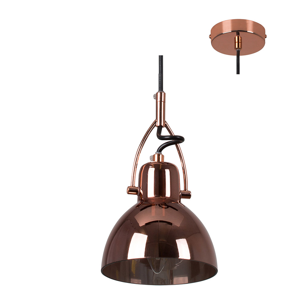 Siena Pendant Black with Copper Glass (P934C)