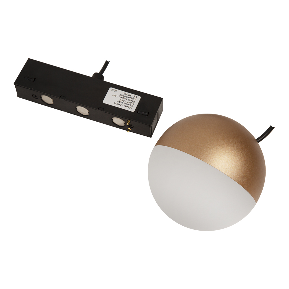 MG Magnetic 10W LED Pendant 100mm White & Gold (PR730)