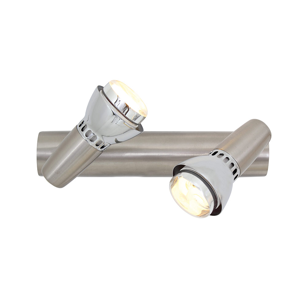 Zap spot 2 lights bar satin chrome (S183SC)