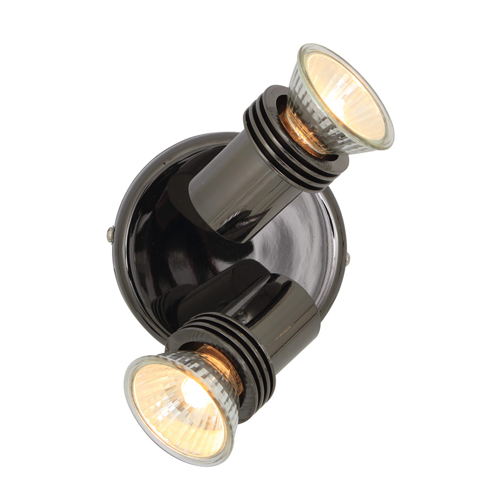 New mini spot 2 lights GU10 gun metal (S28)