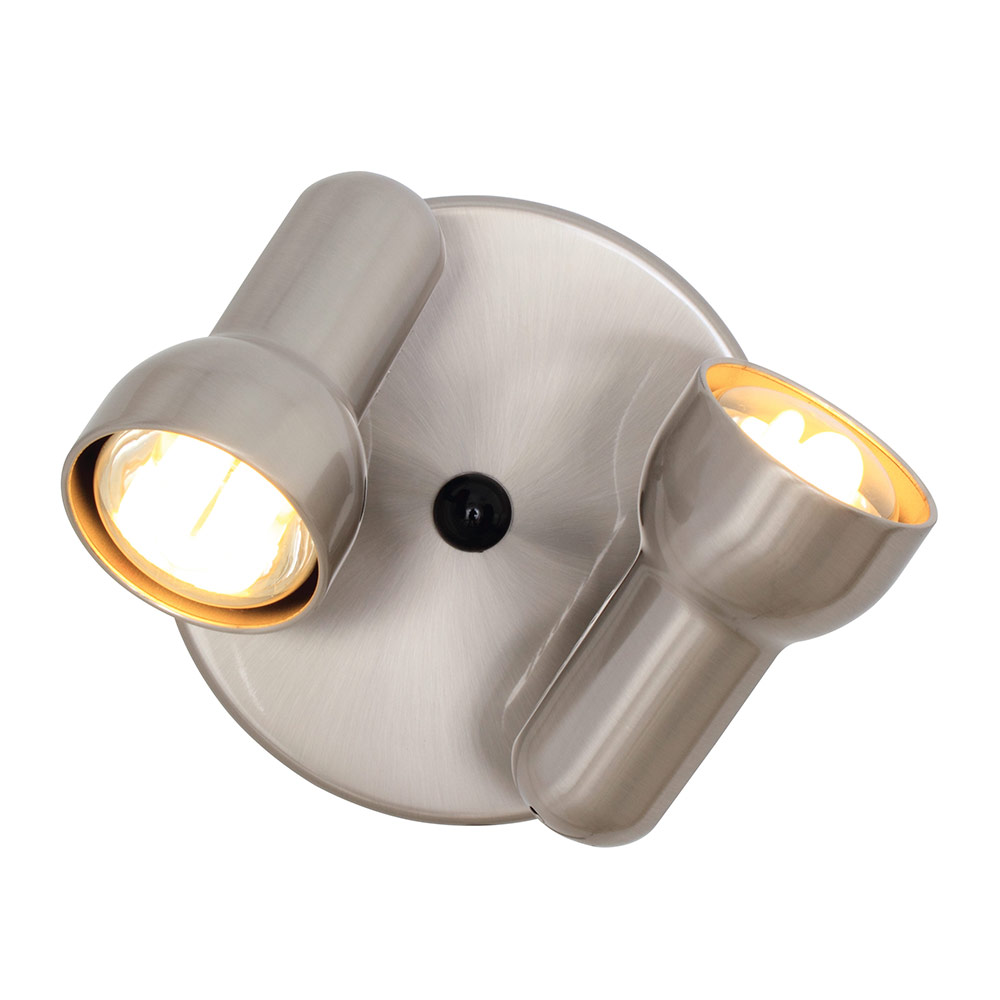 Spot turbo round 2 lights R63 satin chrome (S313SC)