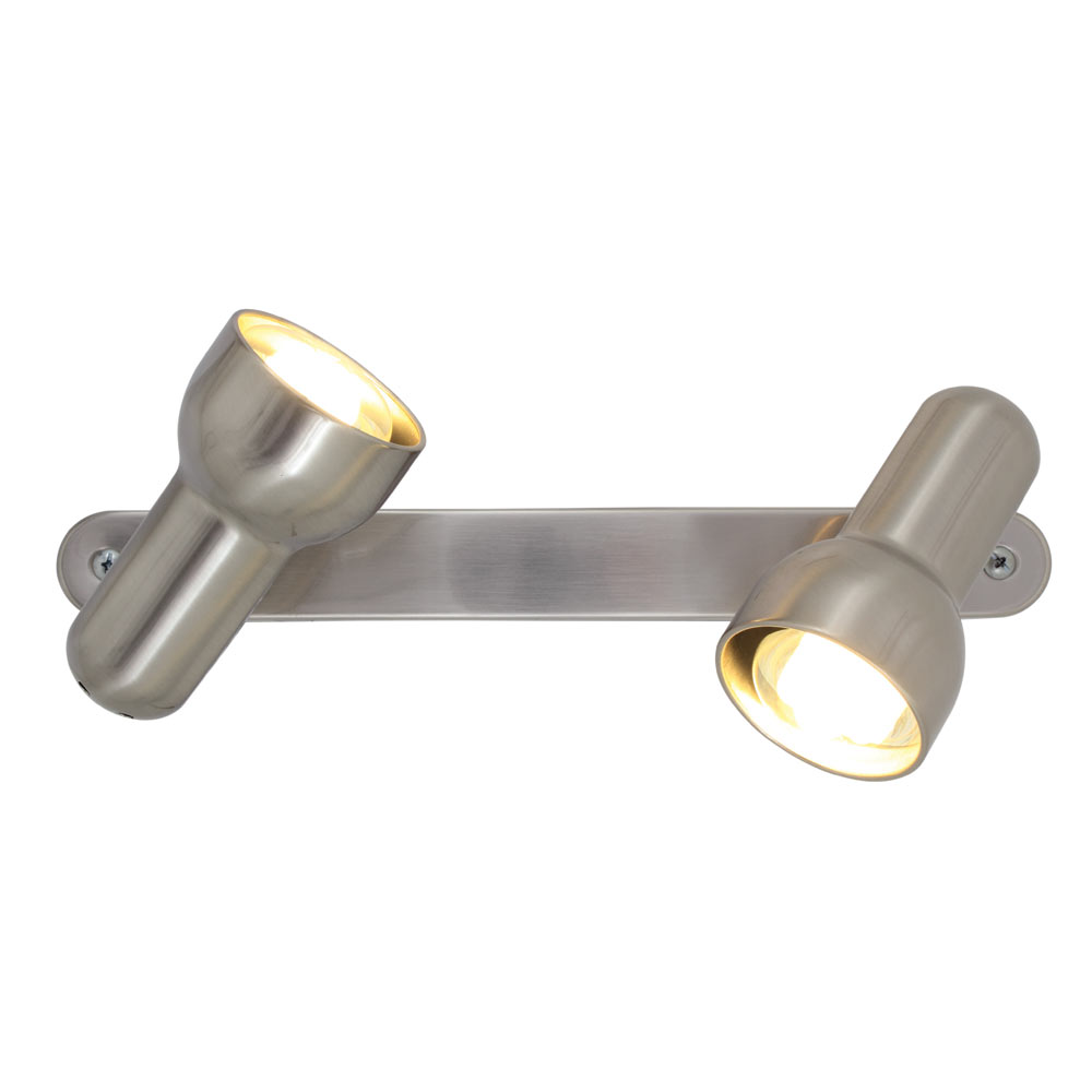 Spot turbo bar 2 lights R63 satin chrome (S314SC)
