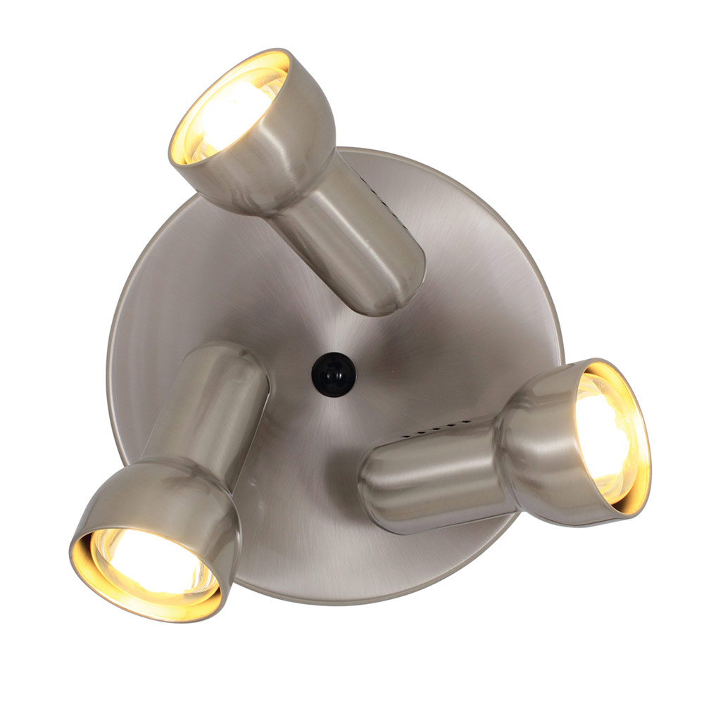 Spot turbo round 3 lights R63 satin chrome (S315)