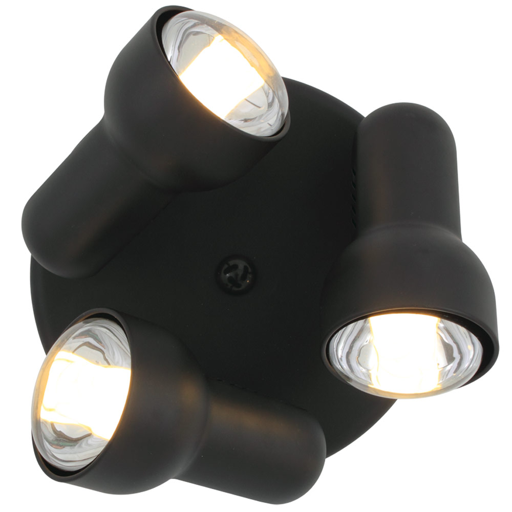 Spot turbo 3 lights R80 black (S45)