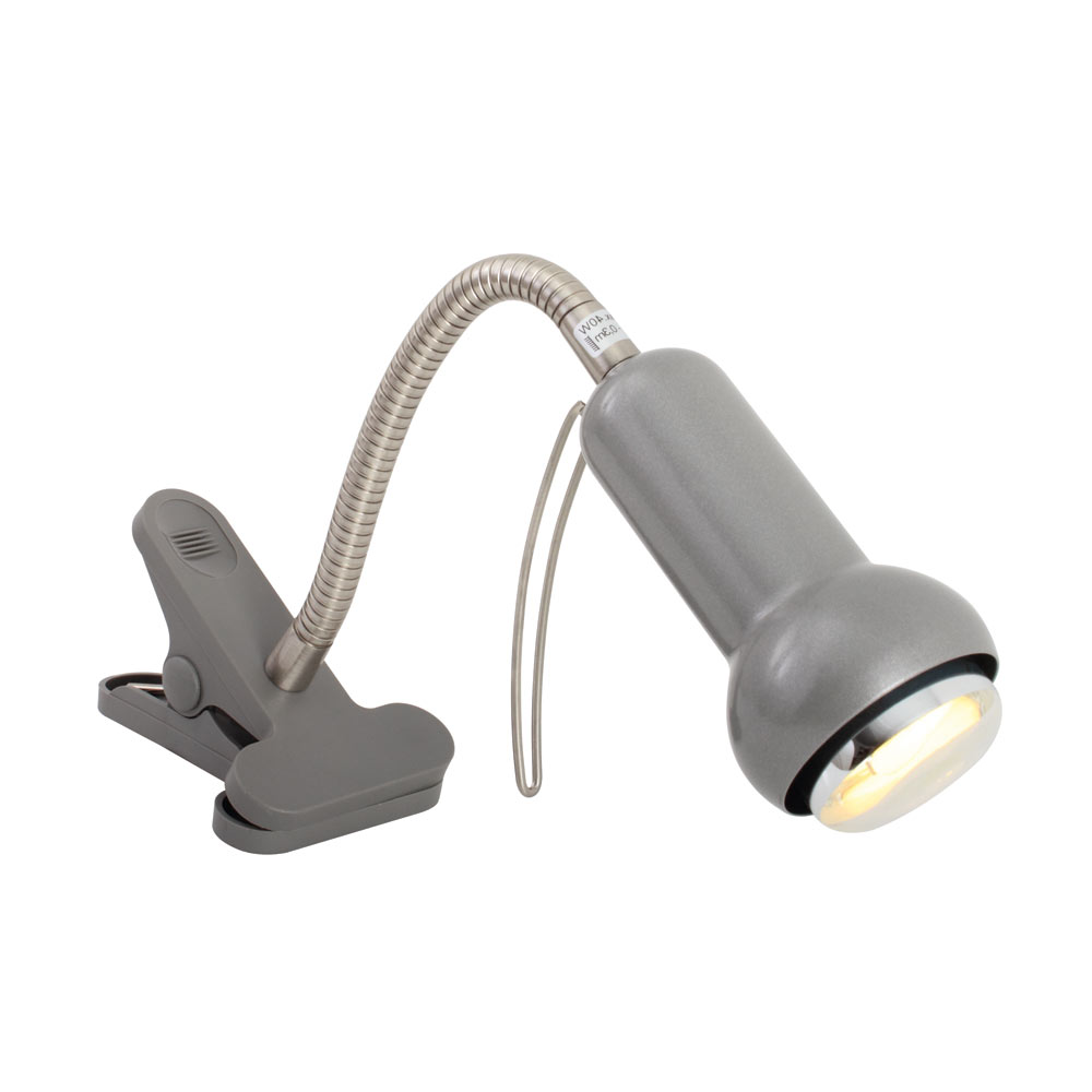 Fabio desk clip-on light silver E14 40W (T119S)