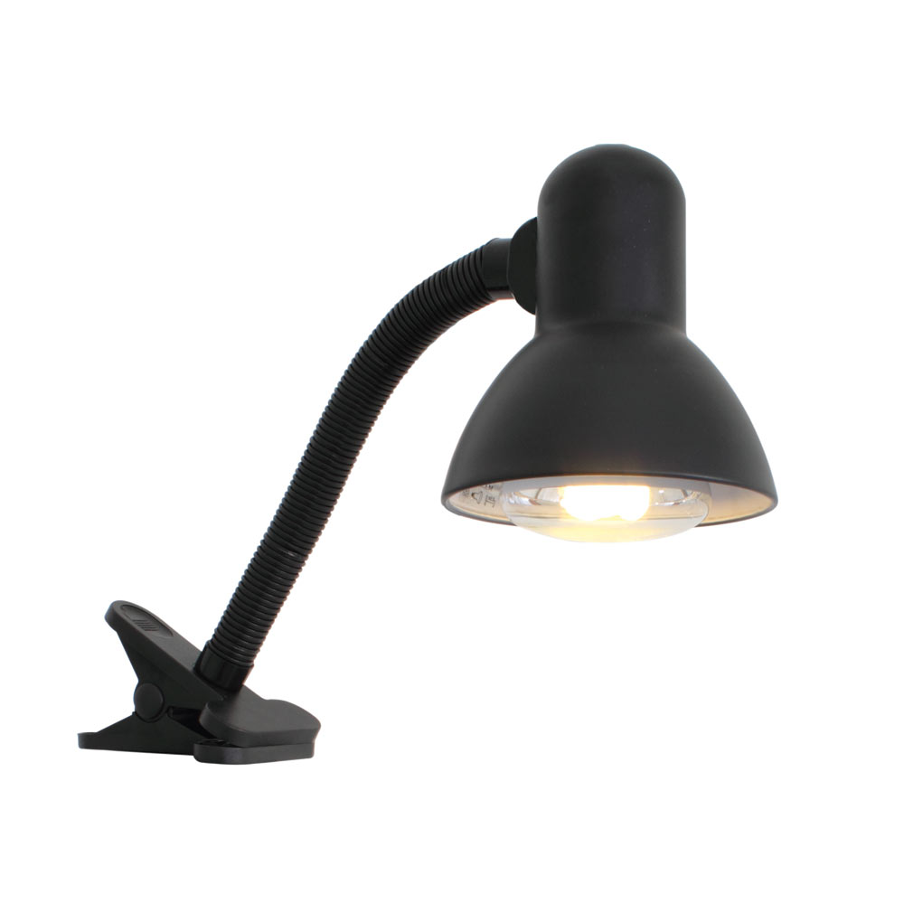 Desk light huge G/neck clip black (T135B)