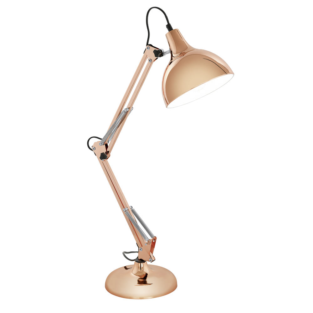 Borgillio copper adjustable table light - Borgillio black adjustable table light, T167C. (T167C)