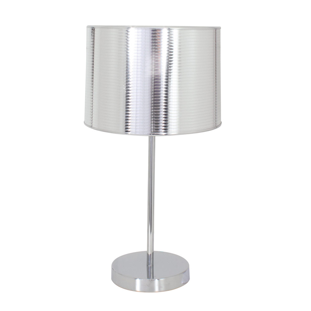 Chrome table light with silver shade ex 1xE27 60W (T251)