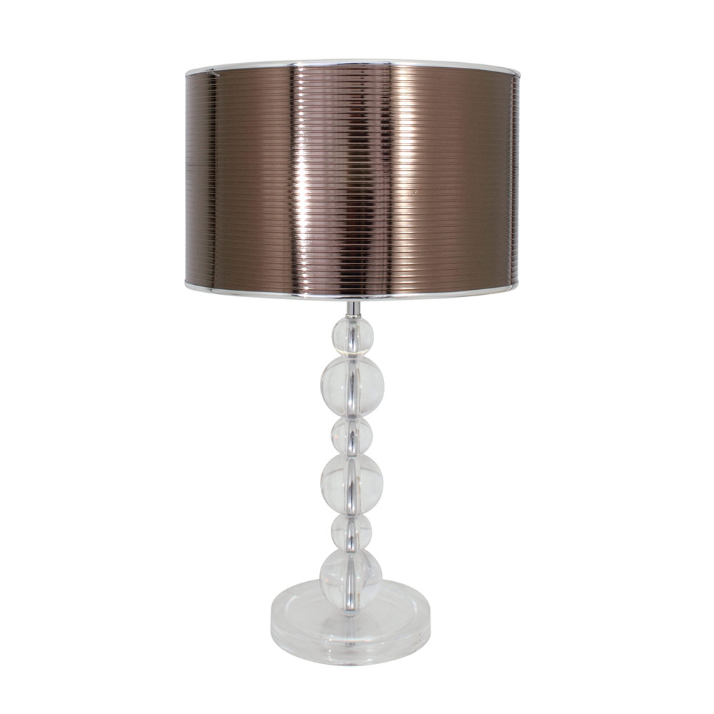Chrome/clear table light with bronze shade exl 1xE27 60w (T264)