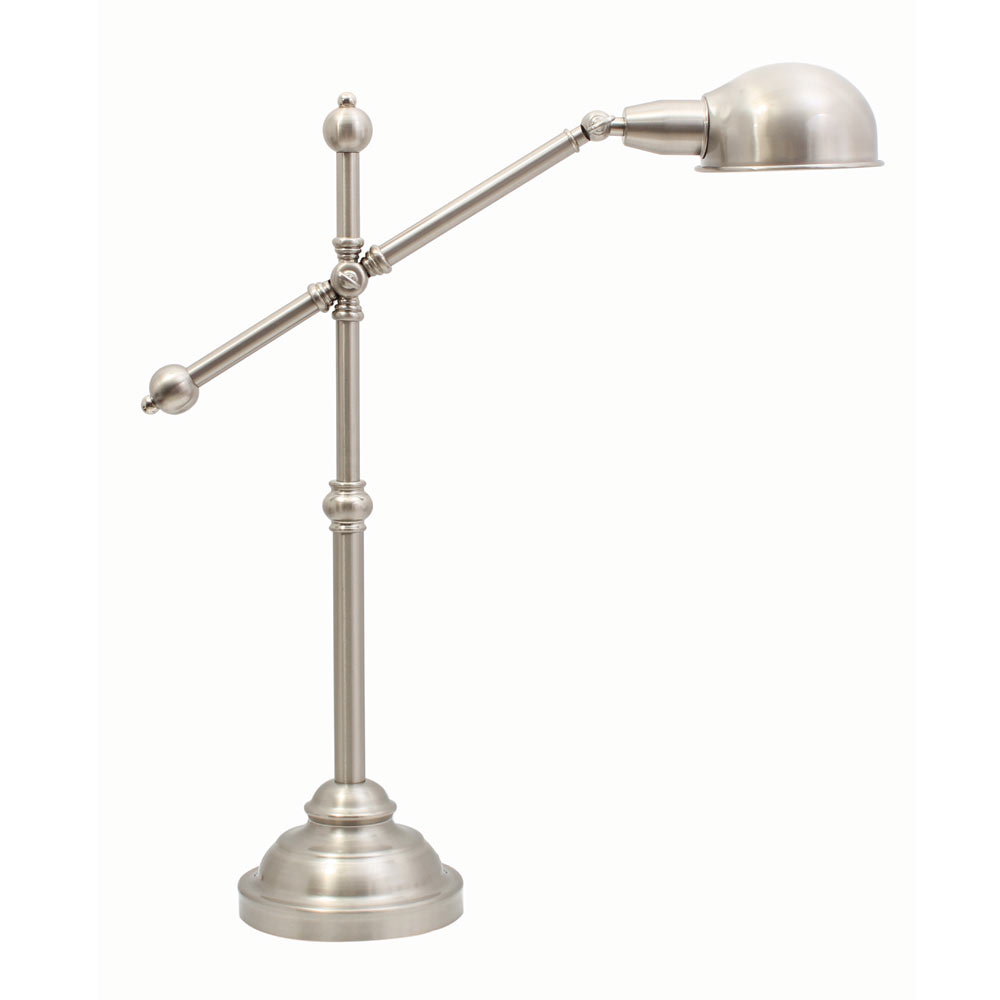 Contempo Adjustable Desk Lamp in Satin Chrome - Contempo Angle Metal Desk Lamp in Satin Chrome, T418SC. (T418)
