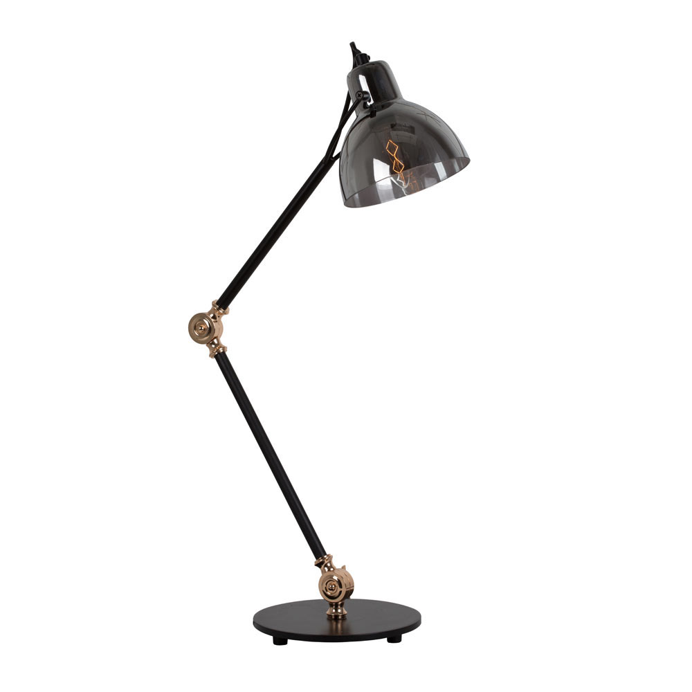Siena Table Lamp Adjustable Black & Smoke (T550SM)