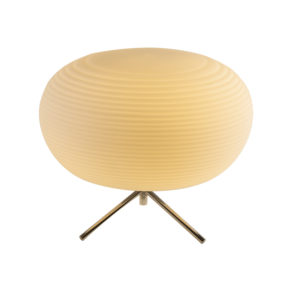 Table Lamp Glass 340 E27 Chrome/Opal (T596OP)