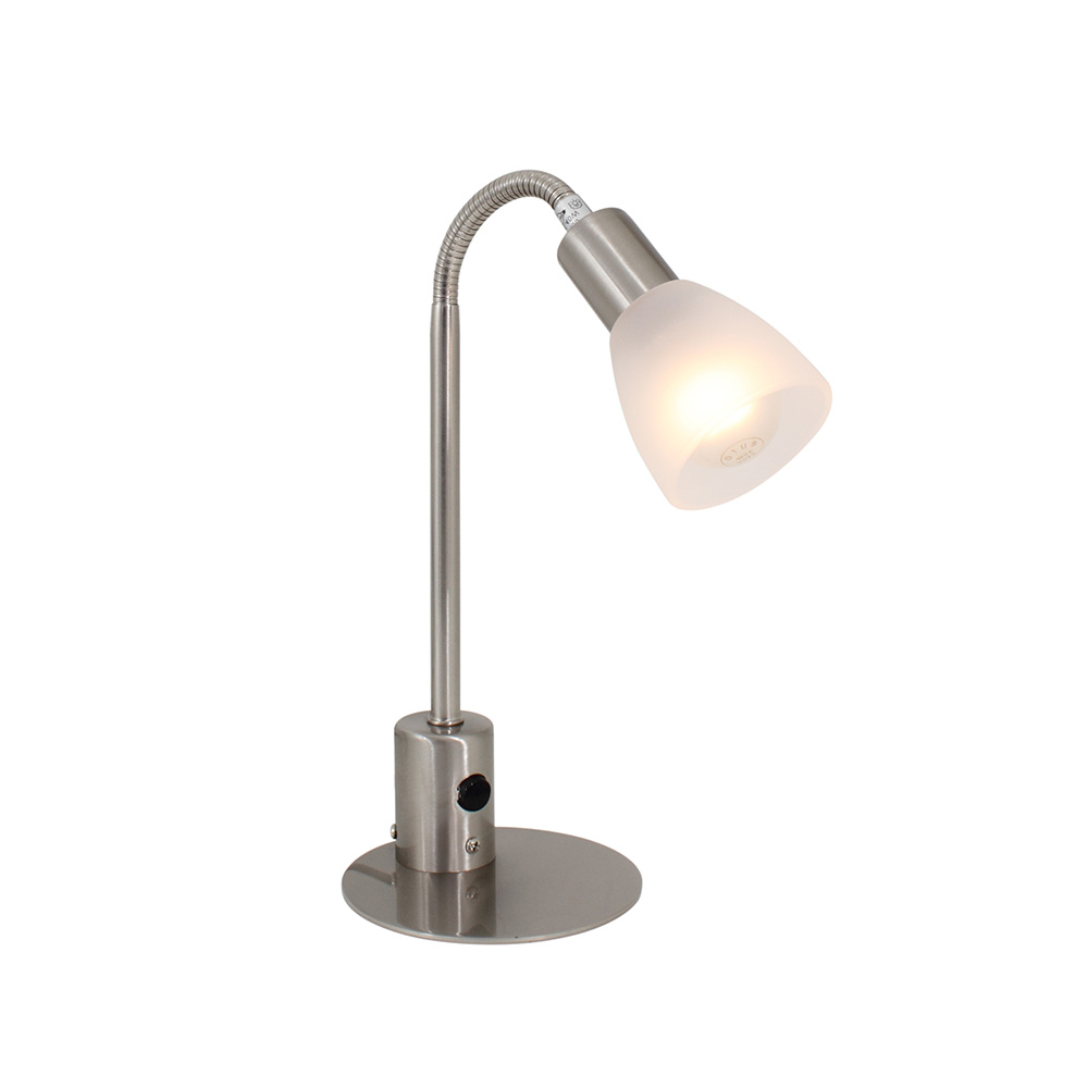 NICOLA  T.LAMP 1xE14 OPAL/SAT.CHROME (T72SC)