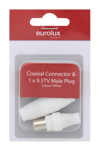 1 x Coaxial 9.5TV Male Plug & 1 x Coaxial 9.5TV Connector (TA37)