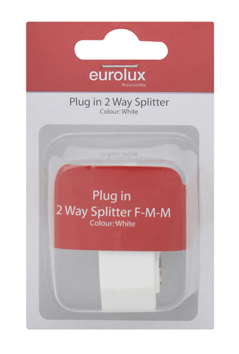 Male to 2 x Female Connector - Coaxial 2-Way Splitter (TA38)