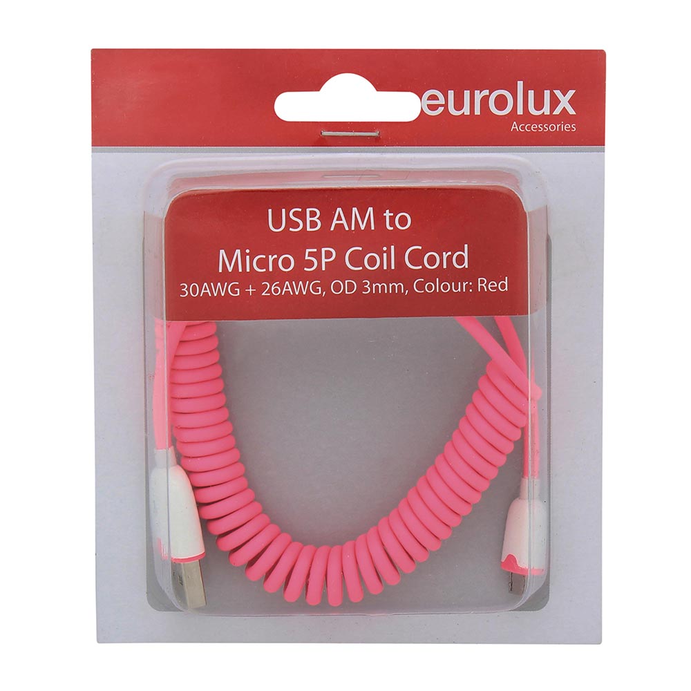 USB to Micro USB Coil Cord (TA55RD)