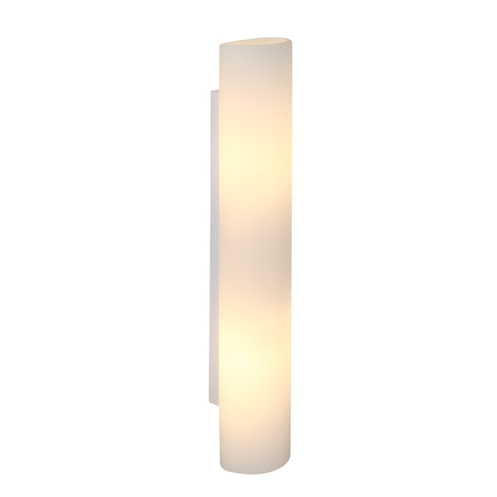 Zola Wall Light - ZOLA WALL LAMP 2LT TUBULAR OPAL GLASS, W140O. (W140)