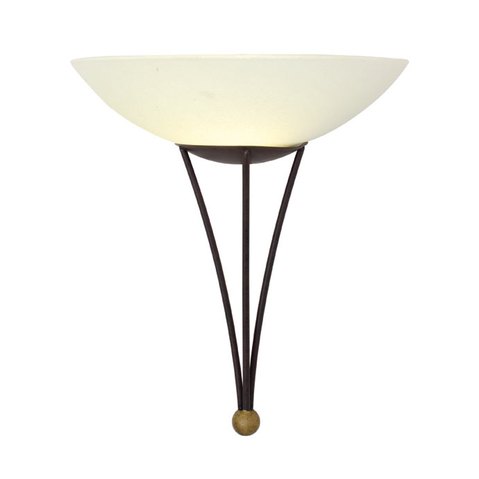 Mestre Wall Light - MESTRE WALL LAMP PLAIN ANT.BROWN/GOLD, W223ABO. (W223ABO)