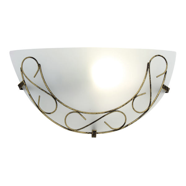 WALL FITTING  WROUGHT IRON BLK/RUST (W321)