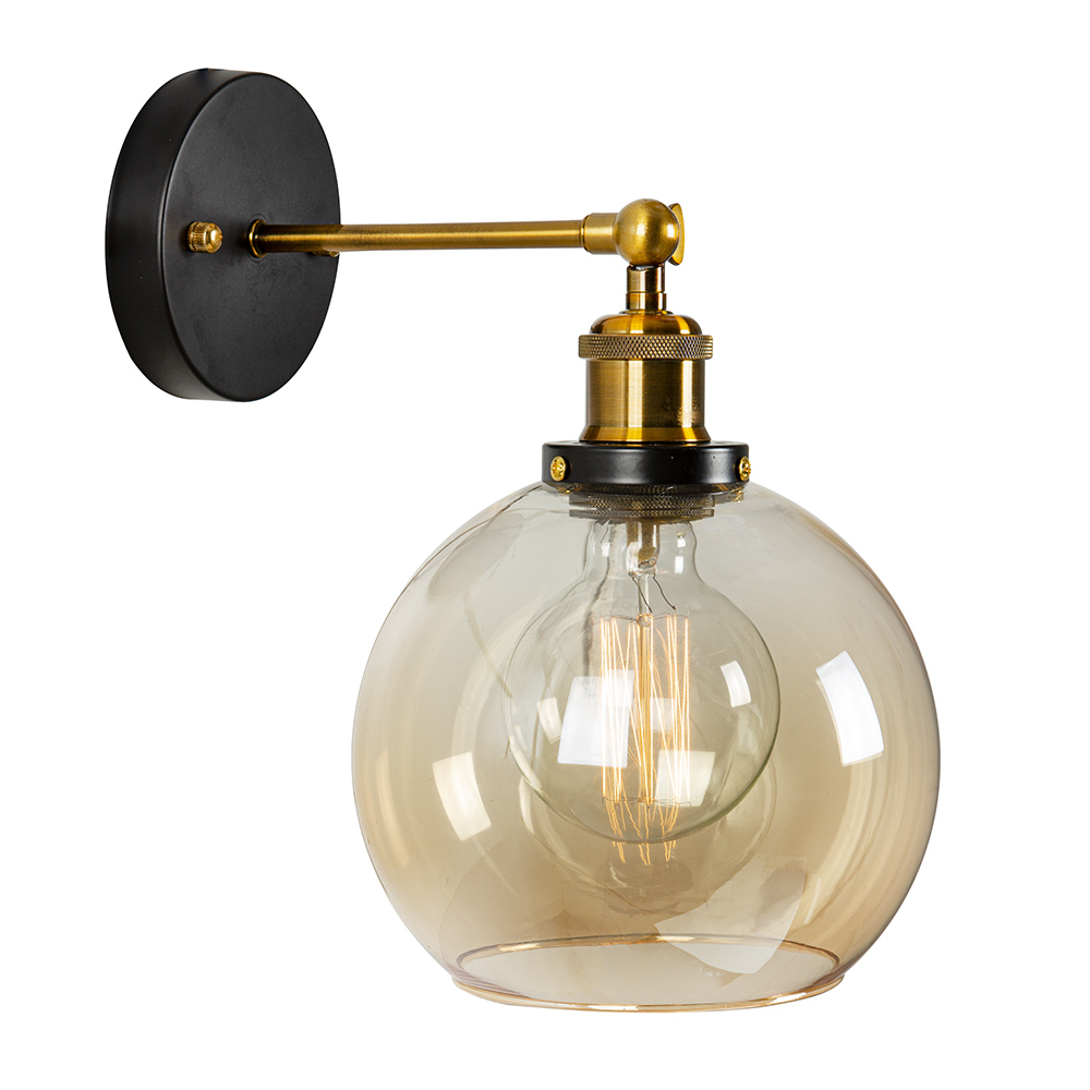 Elixir W/Light 200mm Excl 1x60w E27 Antique Brass & Black (W459)