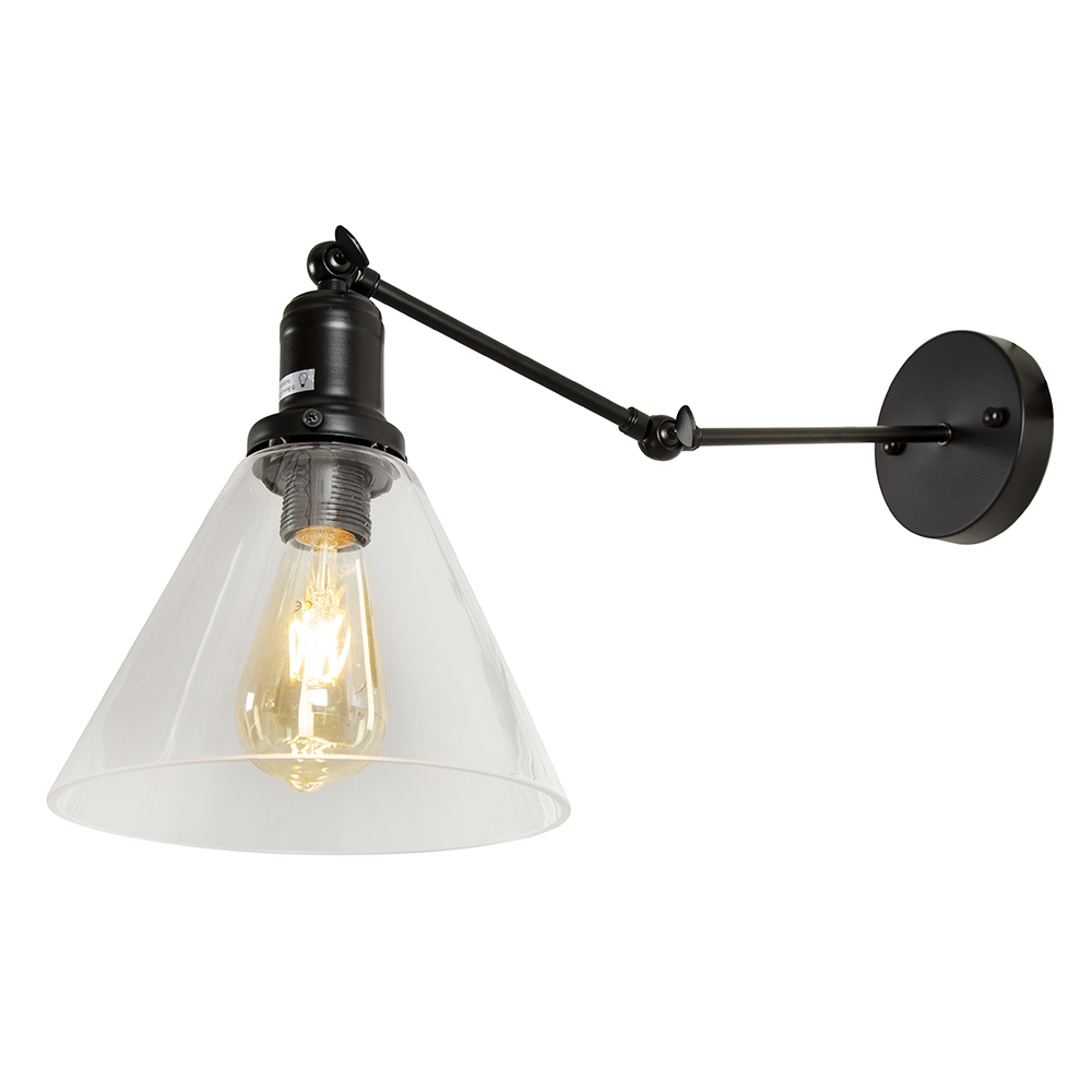 Funnello W/Light 225mm Excl 1x60w E27 Black (W462)