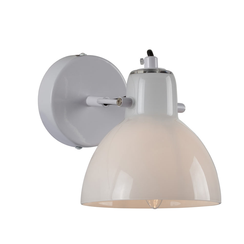 Siena Wall Light White with Opal Glass (W562W)