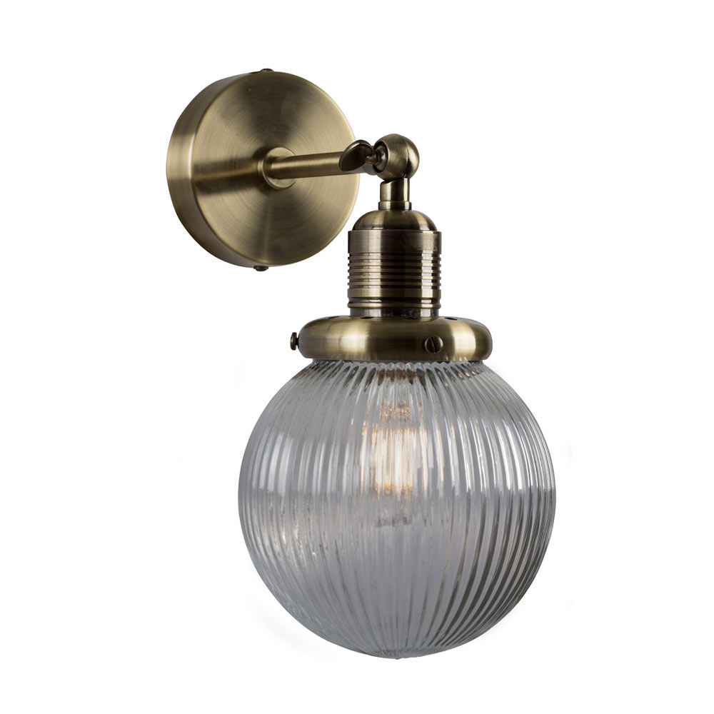 Barcelona Wall Light Bronze with Clear Glass (W563)