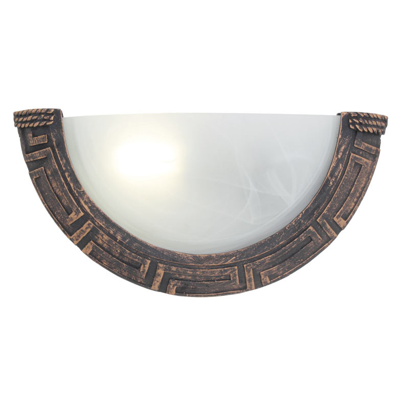 Greek Design Wall Light - WALL LAMP GREEK DESIGN 1x60w RUST, W58R. (W58R)