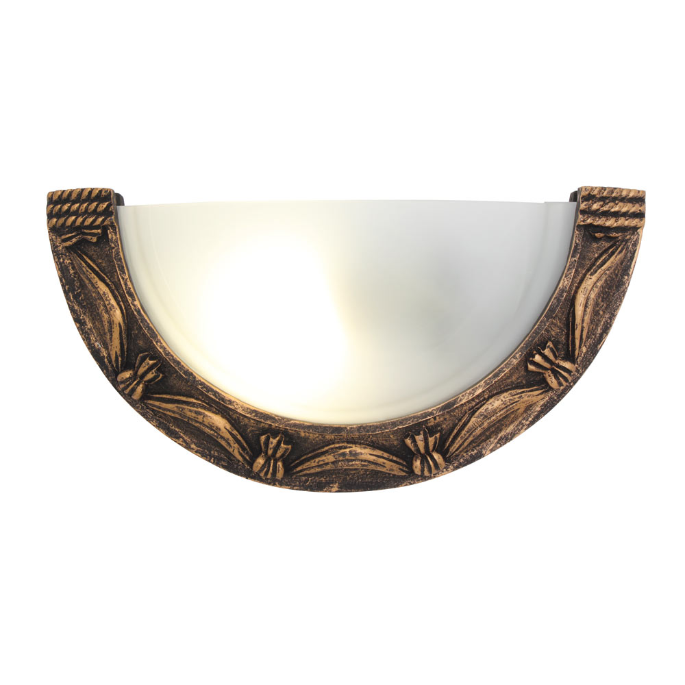 Drape Design Wall Light - WALL LAMP DRAPE DESIGN 1x60w RUST, W59R. (W59R)